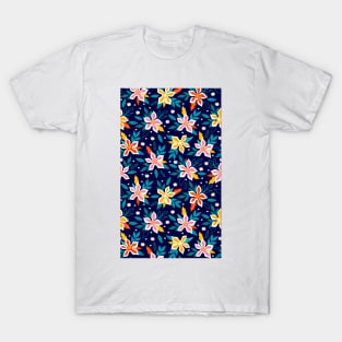 Colorful Abstract Beautiful Floral Pattern Artwork T-Shirt